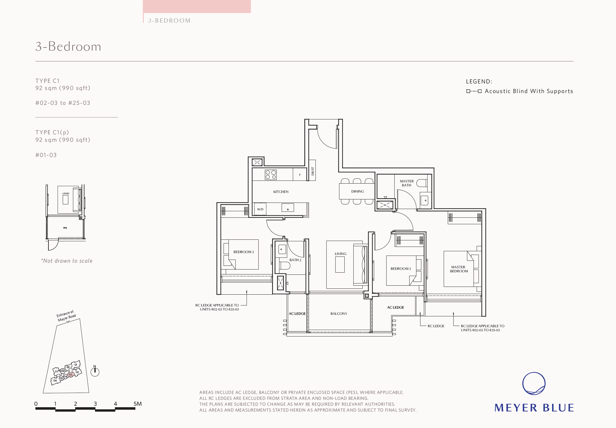 Meyer Blue 1 Bedroom Floor Plan 6